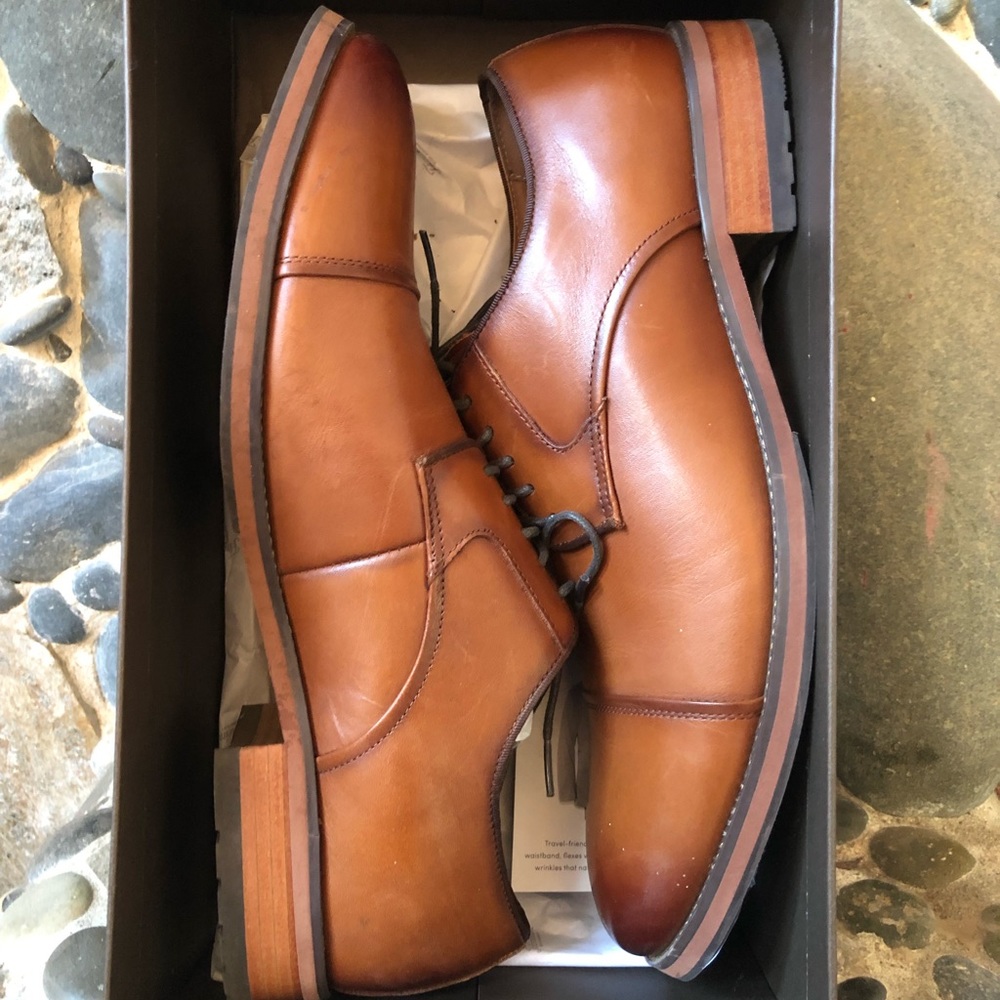 Florsheim Oxford Brown Leather Shoes, Size 12, Mint Condition